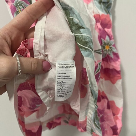 Tea Girl's Pink Floral Print Dress Size 2T - Picture 5 of 7